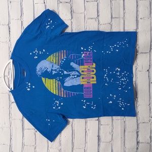 Billy Idol Tour 1984 Bleach Splatter T Shirt Women's or Men's Size Medium NWT